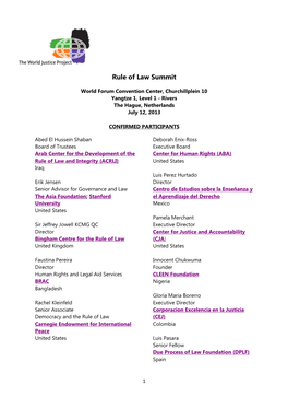 Rule of Law Summit