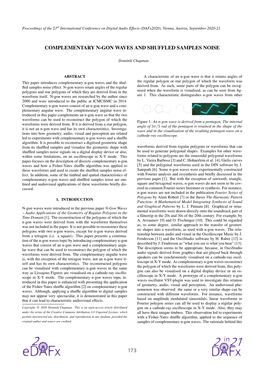 Complementary N-Gon Waves and Shuffled Samples Noise