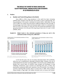 The Result of Survey of Drug Abuse and Illicit Trafficking Among Pupils and Students in 18 Provinces in 2016