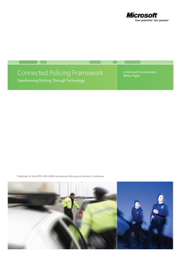 Connected Policing Framework White Paper Transforming Policing Through Technology