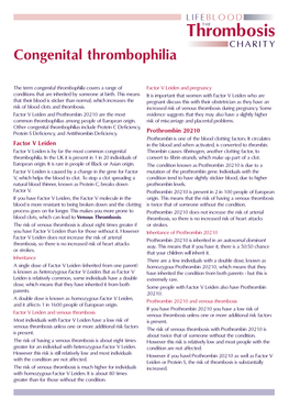 Congenital Thrombophilia