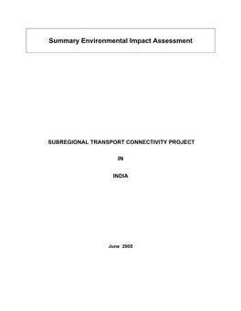 Summary Environmental Impact Assessment