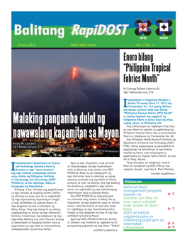 Malaking Pangamba Dulot Ng Nawawalang Kagamitan Sa Mayon