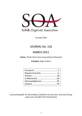 JOURNAL No. 116 MARCH 2011