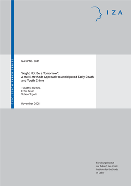 A Multi-Methods Approach to Anticipated Early Death and Youth Crime