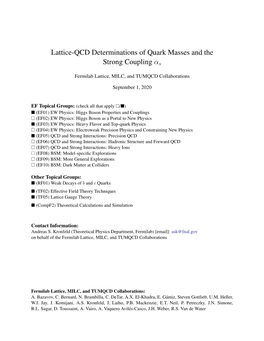 Lattice-QCD Determinations of Quark Masses and the Strong Coupling Αs