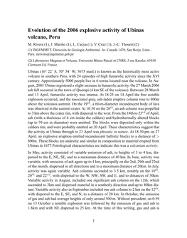 Evolution of the 2006 Explosive Activity of Ubinas Volcano, Peru M