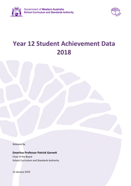 Year 12 Student Achievement Data 2018