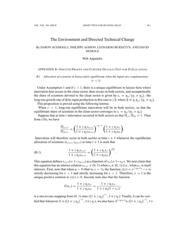 The Environment and Directed Technical Change