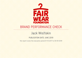 Jack Wolfskin Performance Check 2019