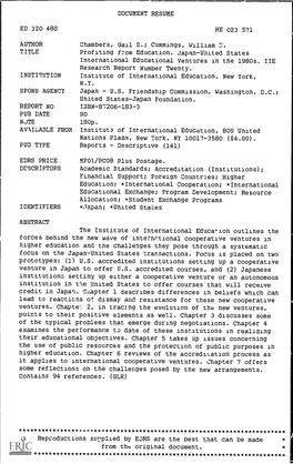 Ed 320 488 Author Title Spons Agency Report No Pub Date Available from Pub Type Edrs Price Descriptors Identifiers Abstract Docu