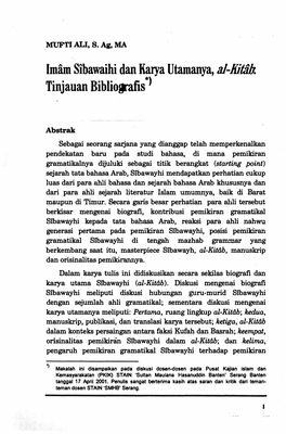 Imam Sibawaihi Dan Karya Utamanya, Al-Kit.I/J. Tinjauan