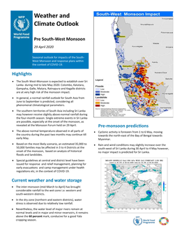 Weather and Climate Outlook