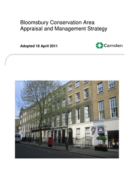 Bloomsbury Conservation Area Appraisal and Management Strategy