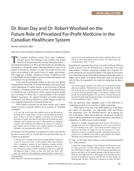 Dr. Brian Day and Dr. Robert Woollard on the Future Role of Privatized For-Profit Medicine in the Canadian Healthcare System
