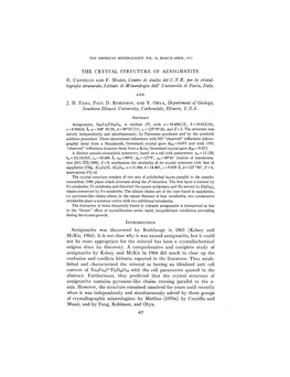 The Crystal Structure of Aenigmatite E