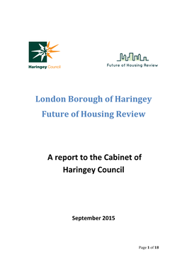 London Borough of Haringey Future of Housing Review