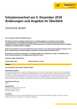 Fahrplanwechsel Am 9. Dezember 2018 Änderungen Und Angebot Im Überblick