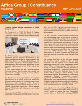 Africa Group I Constituency Newsletter May- June 2019