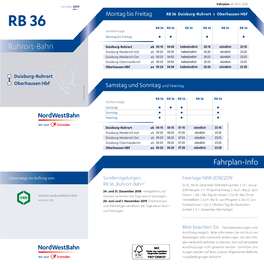 Fahrplan-Info Ruhrort-Bahn