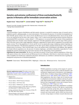 Publications Files/2021 Groza Et Al Overlooked Butterfly Species in Romania.Pdf