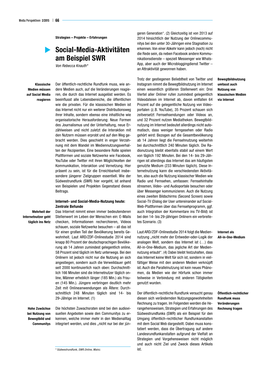 Social-Media-Aktivitäten Am Beispiel SWR 67 | Media Perspektiven 2/2015