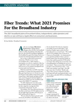 Fiber Trends: What 2021 Promises for the Broadband Industry