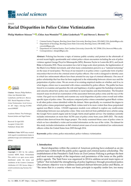 Racial Disparities in Police Crime Victimization