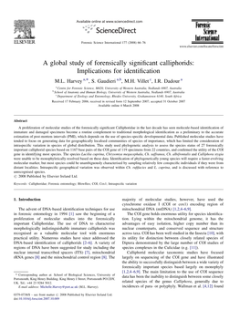 A Global Study of Forensically Significant Calliphorids