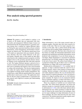 Pose Analysis Using Spectral Geometry