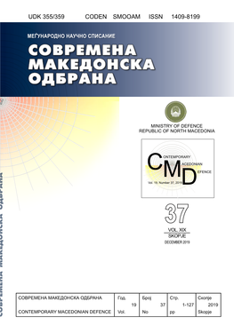 CONTEMPORARY MACEDONIAN DEFENCE No 37