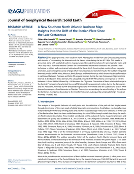 A New Southern North Atlantic Isochron Map: Insights Into the Drift