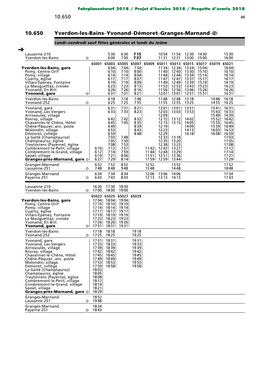 Bus 10.650 Yverdon-Les-Bains–Yvonand–Démoret