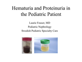 Hematuria in the Child