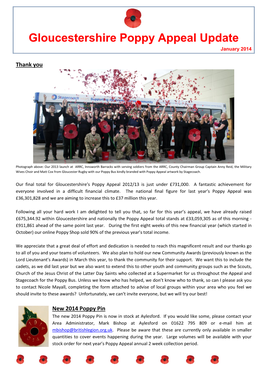 Gloucestershire Poppy Appeal Total 2011/12