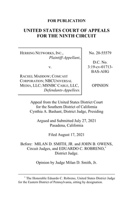 Herring Networks, Inc. V. Maddow, 445 F