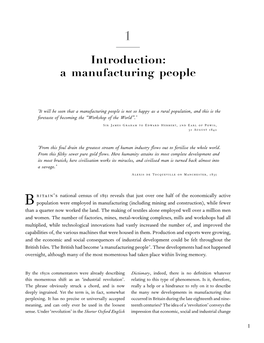 Introduction: a Manufacturing People