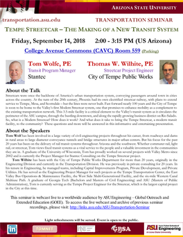3:15 PM (US Arizona) Tom Wolfe, PE Thomas W. Wilhite, PE