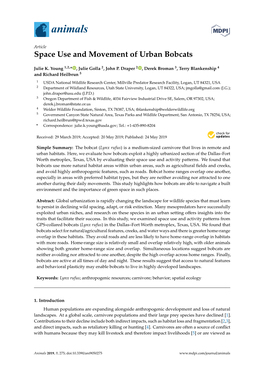 Space Use and Movement of Urban Bobcats