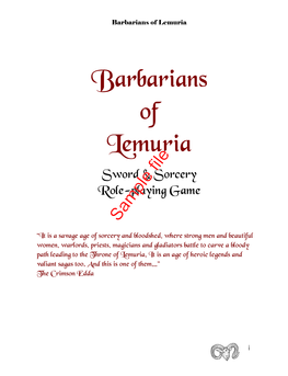 Barbarians of Lemuria