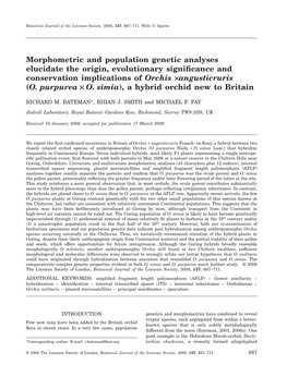 (2008) Morphometric and Population Genetic Analyses