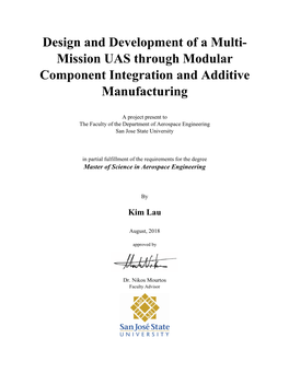 Design and Development of a Multi- Mission UAS Through Modular Component Integration and Additive Manufacturing