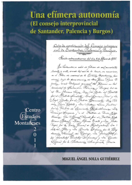 Una Efímera Autonomía (Santander-Palencia-Burgos)