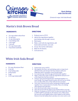 Martin's Irish Brown Bread White Irish Soda Bread