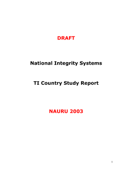 National Integrity Systems