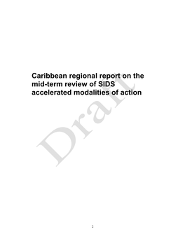 Caribbean Regional Report on the Mid-Term Review of SIDS Accelerated Modalities of Action