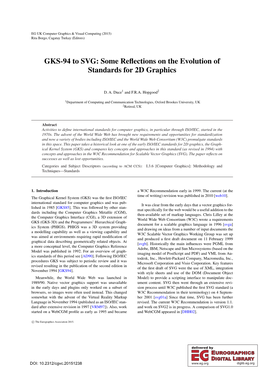 GKS-94 to SVG: Some Reflections on the Evolution of Standards for 2D