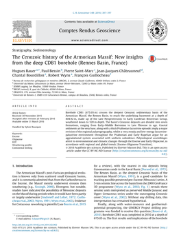 The Cenozoic History of the Armorican Massif: New Insights