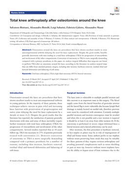 Total Knee Arthroplasty After Osteotomies Around the Knee