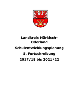 Schulentwicklungsplan 2017/18 Bis 2021/22